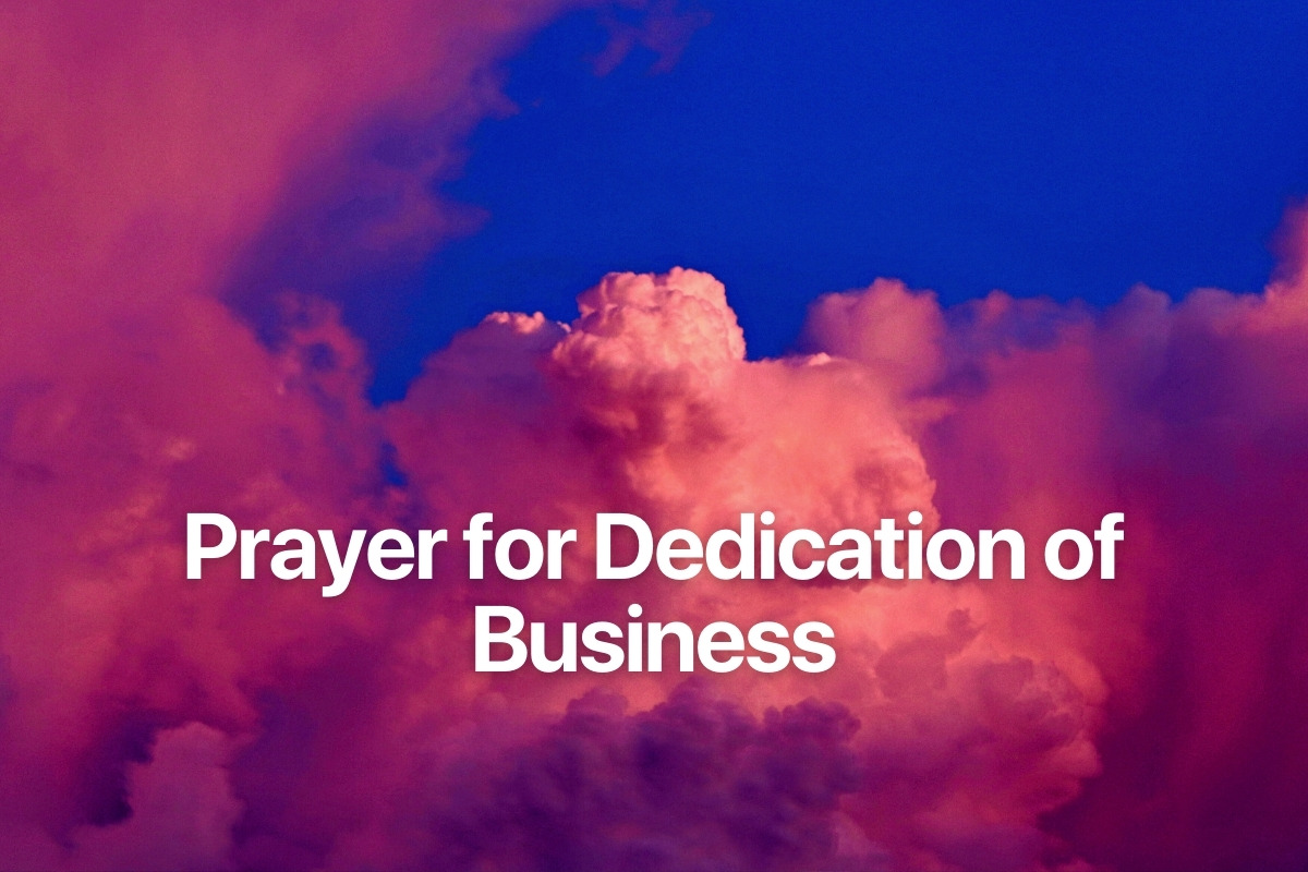 Prayer for Dedication of Business