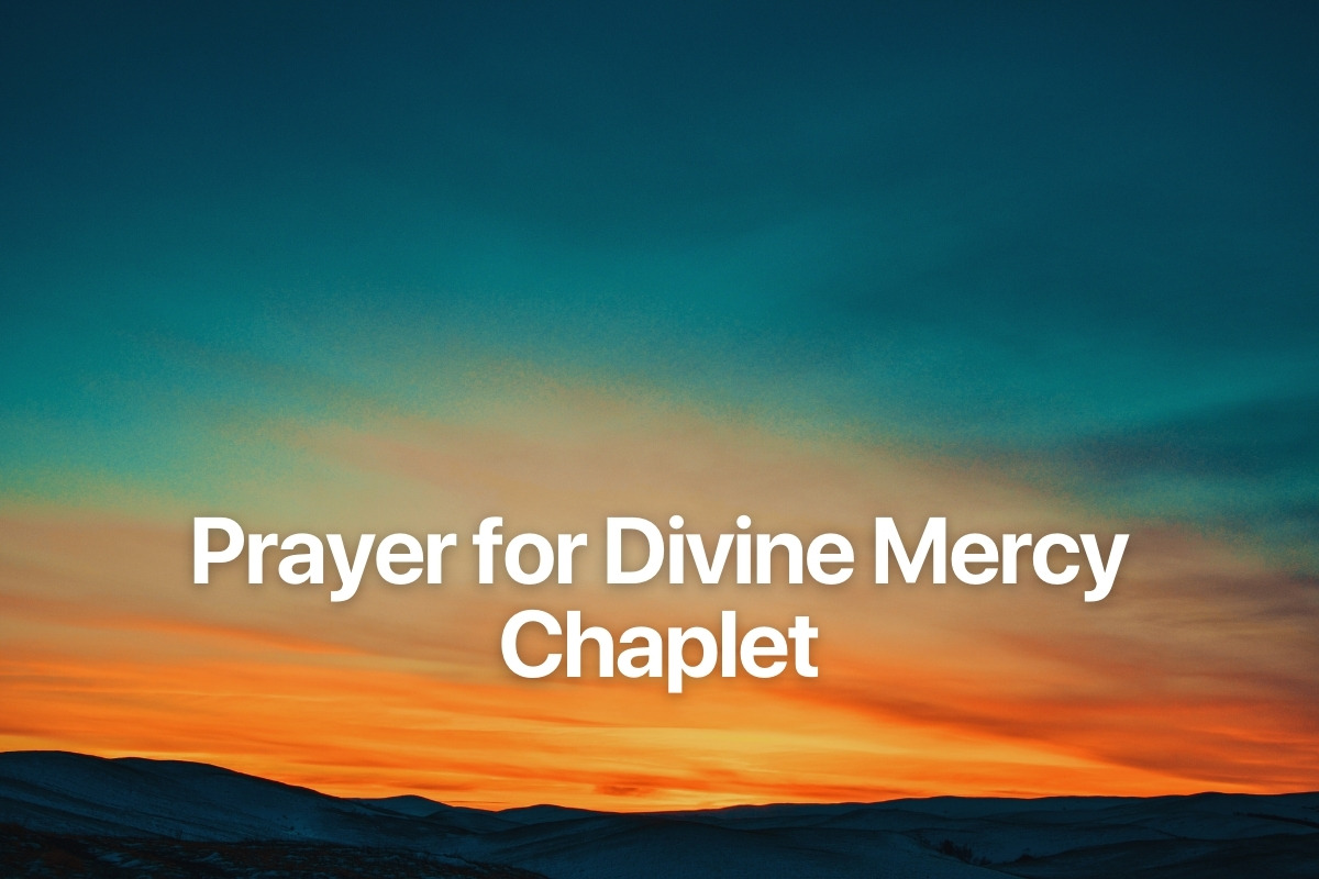Prayer for Divine Mercy Chaplet