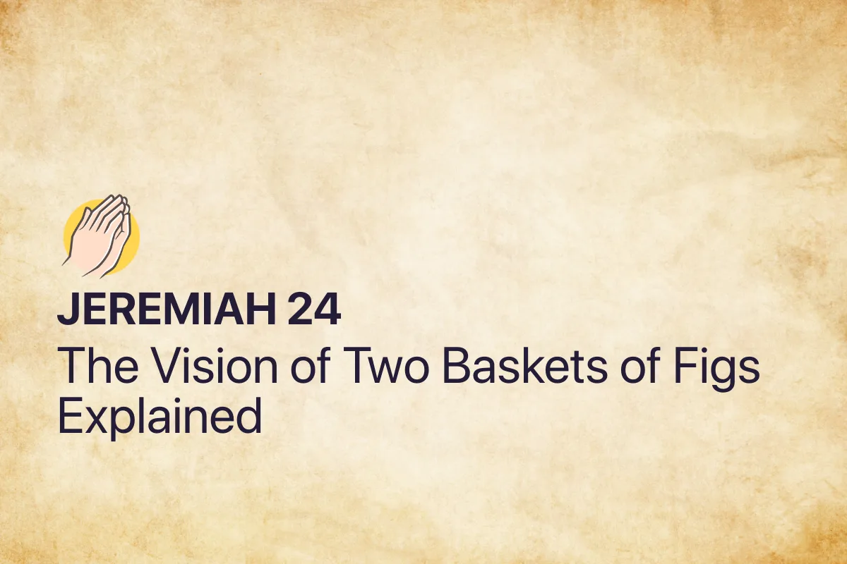 Jeremiah 24: The Vision of Two Baskets of Figs Explained