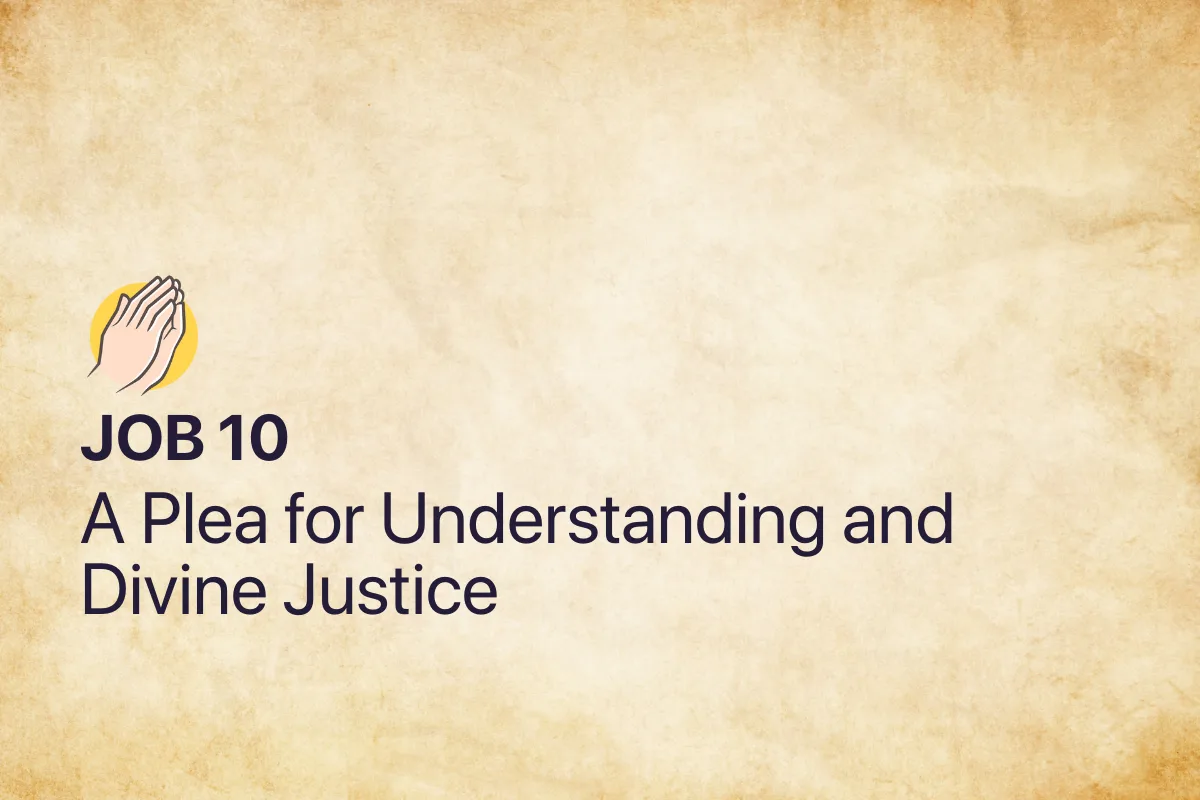 Job 10: A Plea for Understanding and Divine Justice