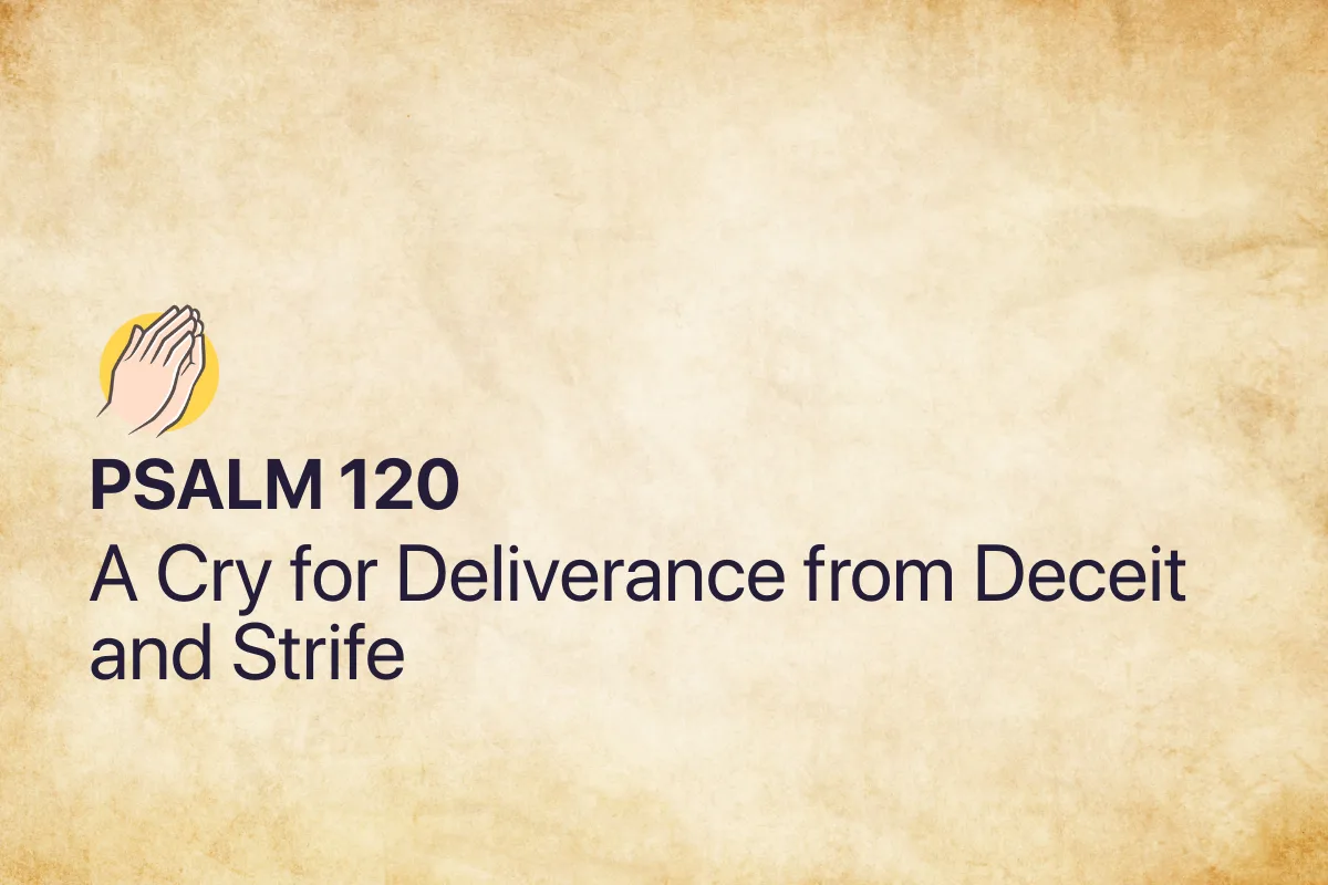 Psalm 120: A Cry for Deliverance from Deceit and Strife