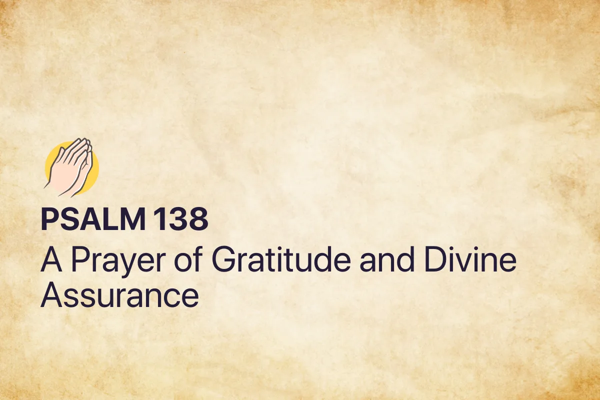 Psalm 138: A Prayer of Gratitude and Divine Assurance
