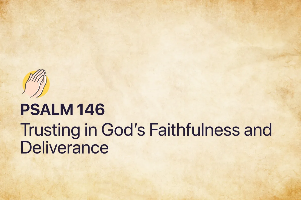 Psalm 146: Trusting in God’s Faithfulness and Deliverance