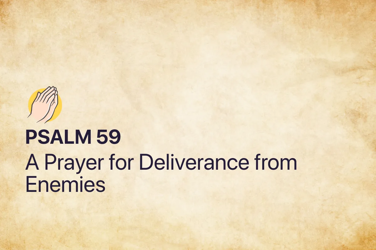 Psalm 59: A Prayer for Deliverance from Enemies