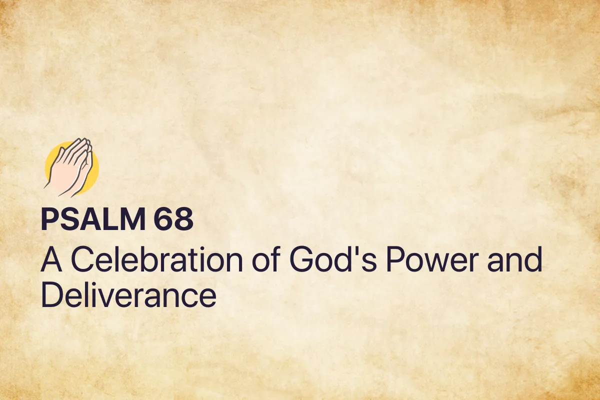 Psalm 68: A Celebration of God's Power and Deliverance