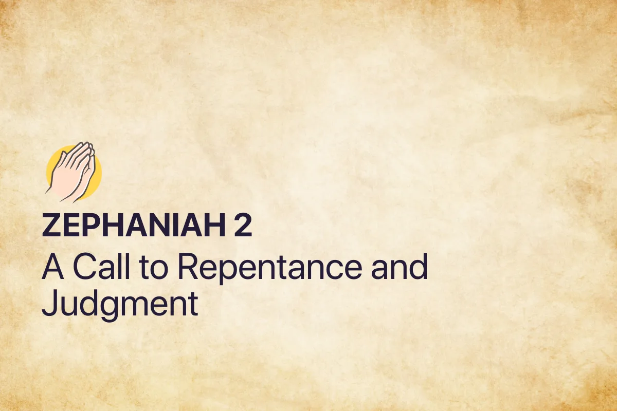 Zephaniah 2: A Call to Repentance and Judgment